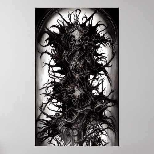 Dark Gothic Art Dark Vile Biomatter Poster
