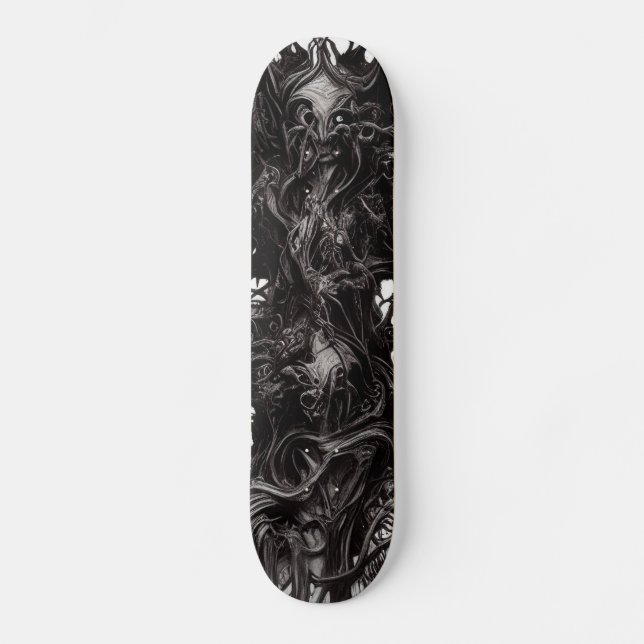 Dark Gothic Art Dark Vile Biomatter Sketchbad Note Skateboard (Front)