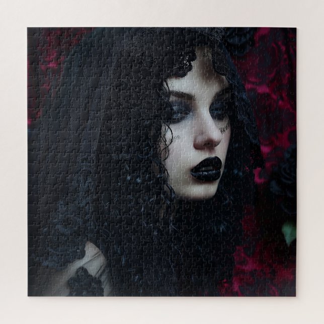 Dark Gothic Beauty Jigsaw Puzzle (Vertical)