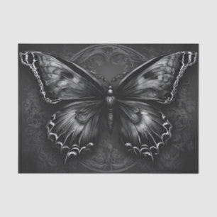 Dark Gothic Butterfly Decoupage Tissue Paper