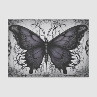 Dark Gothic Butterfly Decoupage Tissue Paper