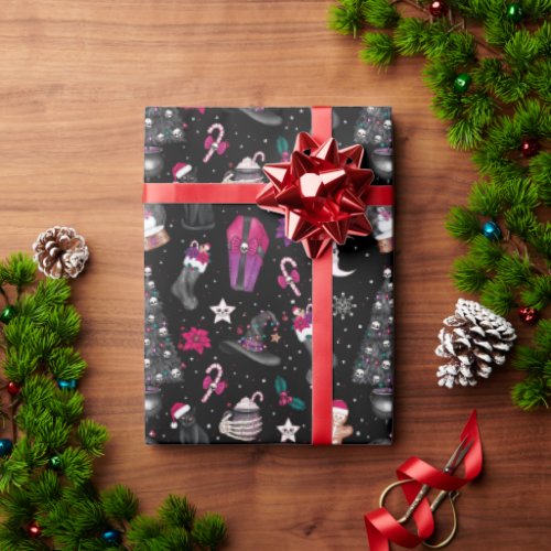 Dark Gothic Christmas Wrapping Paper
