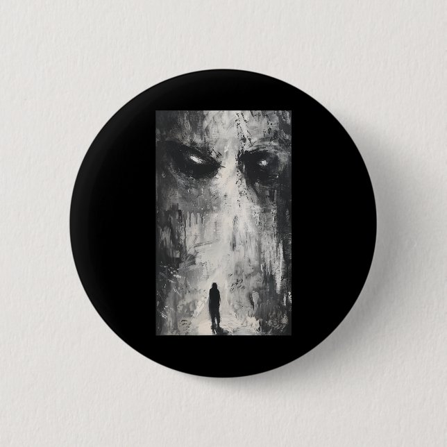 Dark Gothic Demon Path Horror Art Evil Grunge Goth Button (Front)