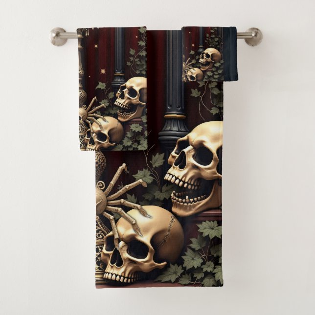 Dark Gothic Elegance. Stunning archway  Bath Towel Set (Insitu)