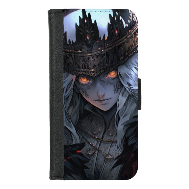 Dark Gothic Fantasy Anime iPhone Wallet Case (Front)