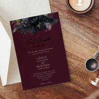 Dark Gothic Floral Till Death Formal Wedding