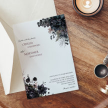 Dark Gothic Floral White Wedding