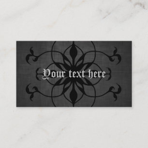 Dark Gothic flower business cards to personalize
