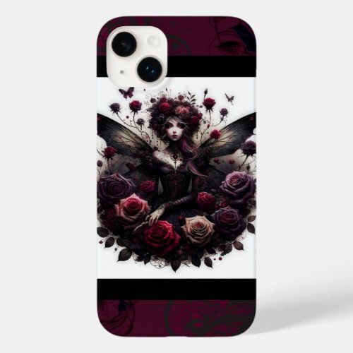 Dark Gothic Forest Fairy Floral Roses Burgundy Case_Mate iPhone 14 Plus Case