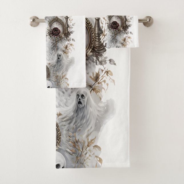 Dark Gothic Ghost Towel Set  (Insitu)