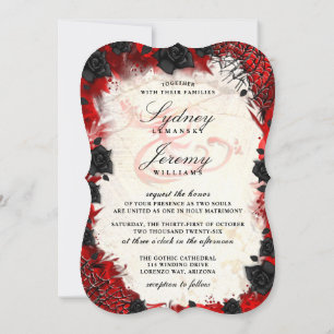 Dark Gothic Halloween "Together With" Invitation