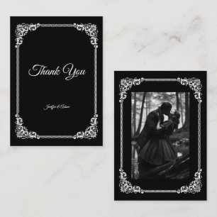 Dark Gothic Halloween wedding Note Card