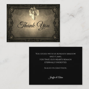 Dark Gothic Halloween wedding Note Card