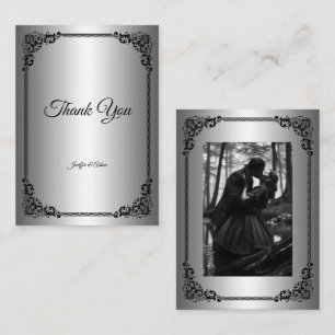 Dark Gothic Halloween wedding Note Card