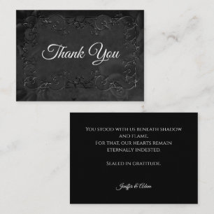 Dark Gothic Halloween wedding Note Card