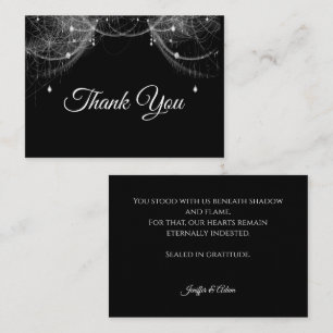 Dark Gothic Halloween wedding Note Card