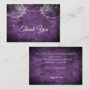 Dark Gothic Halloween wedding Note Card