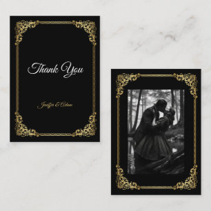 Dark Gothic Halloween wedding Note Card