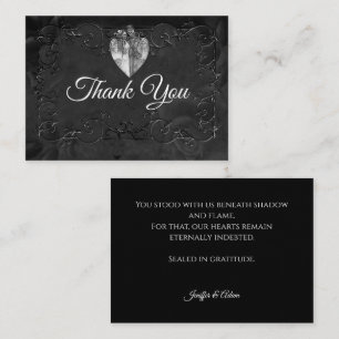 Dark Gothic Halloween wedding Note Card