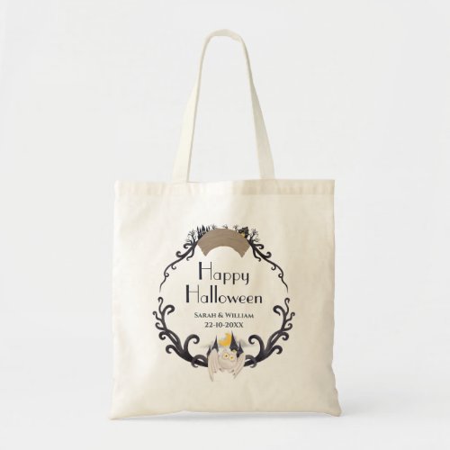 Dark Gothic Halloween Wreath Wedding Gift Tote Bag