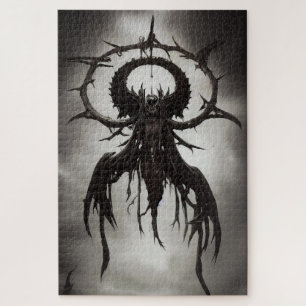 Dark Gothic Horror Art: Dark Omen Jigsaw Puzzle
