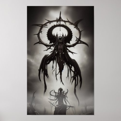 Dark Gothic Horror Art Dark Omen Poster