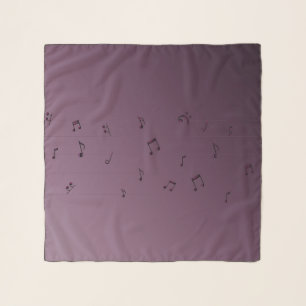 Dark gothic musical notes Mauve Scarf