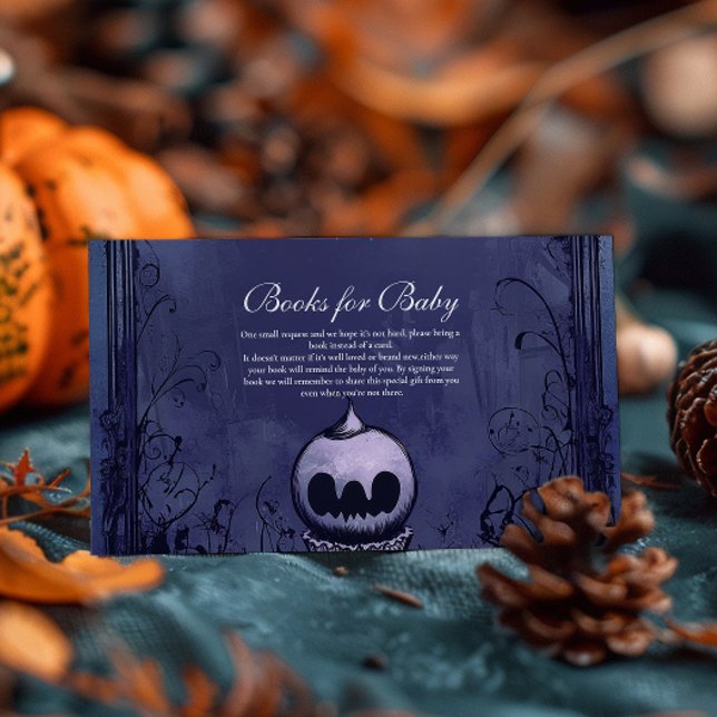 Dark Gothic Purple Halloween Books for Baby Enclosure Card (Creator Uploaded)