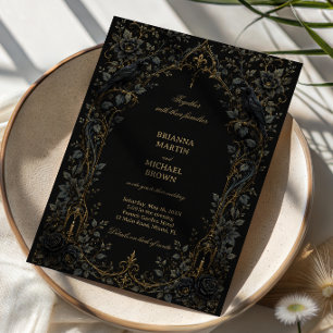 Dark Gothic Raven Invitation