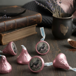 Dark Gothic Raven with Roses Hershey®'s Kisses®