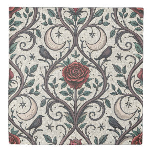 Dark Gothic Rose Pattern (1) Duvet Cover