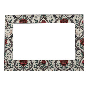 Dark Gothic Rose Pattern (1) Magnetic Frame