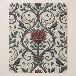 Dark Gothic Rose Pattern (1) Sherpa Blanket
