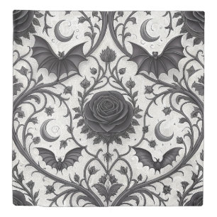 Dark Gothic Rose Pattern (3) Duvet Cover