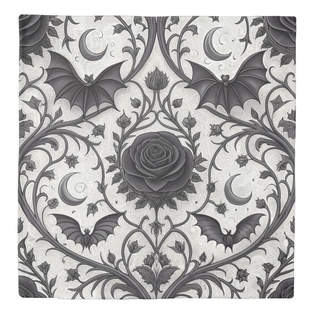 Dark Gothic Rose Pattern (3) Duvet Cover (Front)