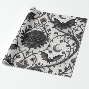 Dark Gothic Rose Pattern (3) Wrapping Paper