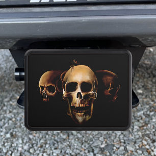 Dark Gothic Skulls Human Black Trio Creature Tow Hitch Cover