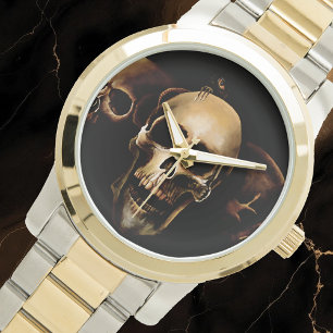 Dark Gothic Skulls Human Black Trio Creature Watch