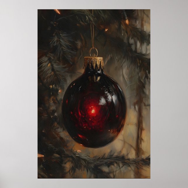 Dark Gothic Soul Ornament Gothic Christmas Tree Poster (Front)