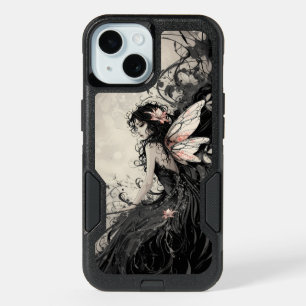 Dark Gothic Style Fairy Design iPhone 15 Case