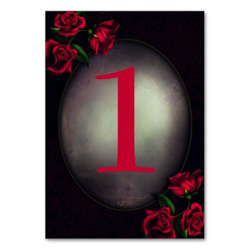 Dark Gothic Table Number