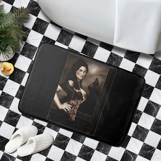 Dark Gothic Vampire Blood Werewolf Love Fantasy Bath Mat (Creator Uploaded)