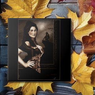 Dark Gothic Vampire Blood Werewolf Love Fantasy Ceramic Tile