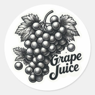 Dark Grape Juice Classic Round Sticker