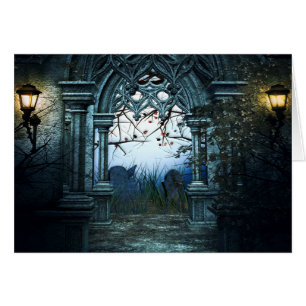 Dark Graveyard Background Cards
