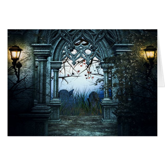 Dark Graveyard Background Cards (Front Horizontal)