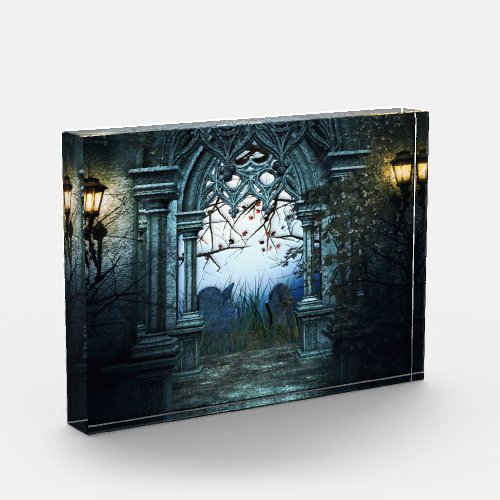 Dark Graveyard Background Photo Block