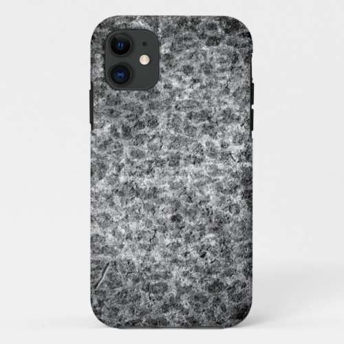 Dark gray abstract stone grunge texture iPhone 11 case