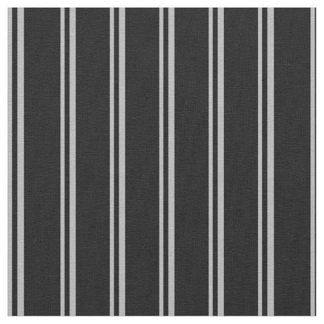 Dark Gray and Black Lined/Striped Pattern Fabric (Close Up)
