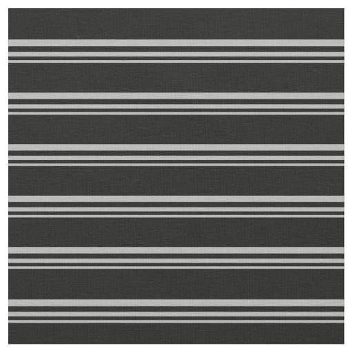 Dark Gray and Black Stripes Pattern Fabric